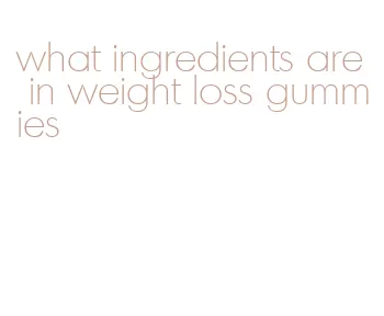 what ingredients are in weight loss gummies